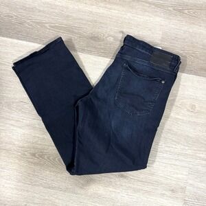 Mavi Matt Relaxed Fit Straight Leg Dark Wash Stretch Denim Jeans Mens Size 36x32